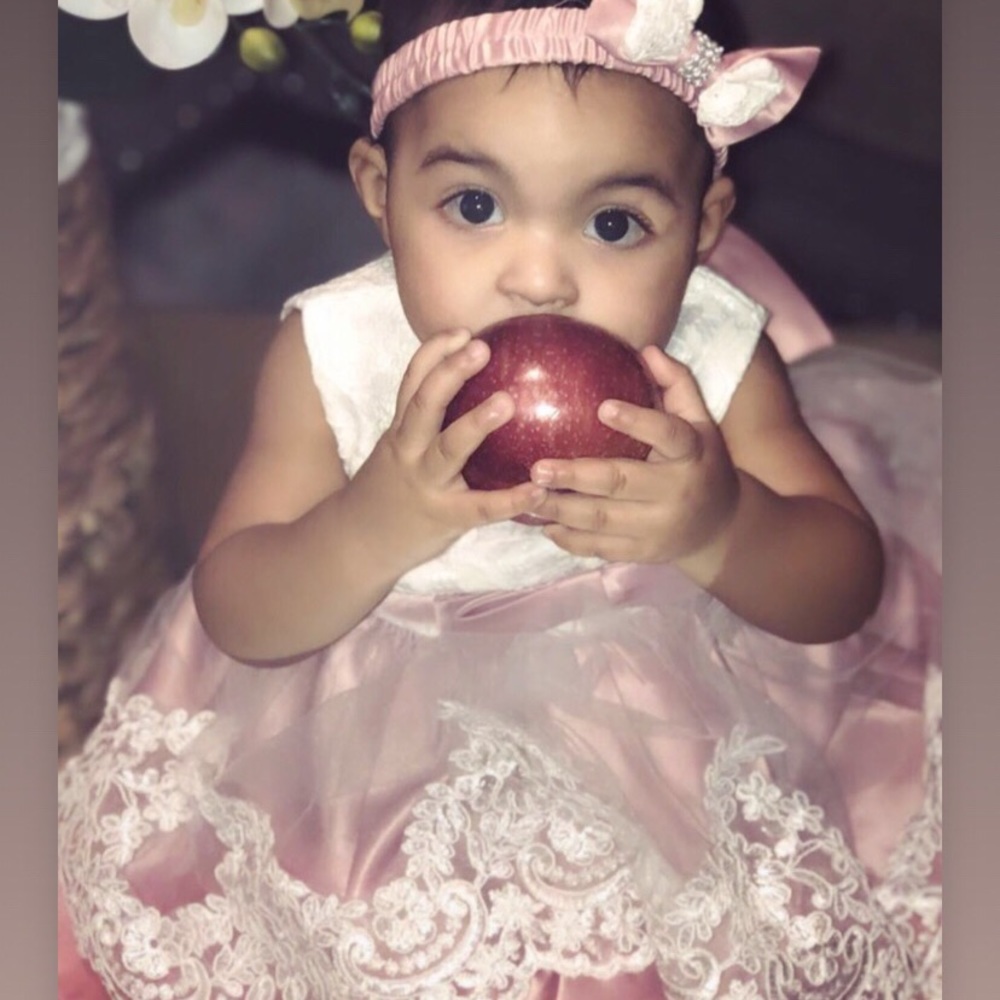 Baby dress party, wedding flower girl, tutu gown.